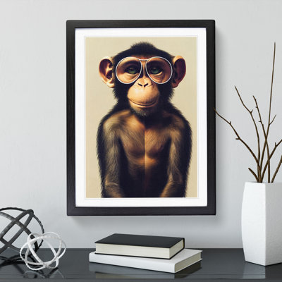 A Monkey In Glasses No.2 - Single Picture Frame Painting