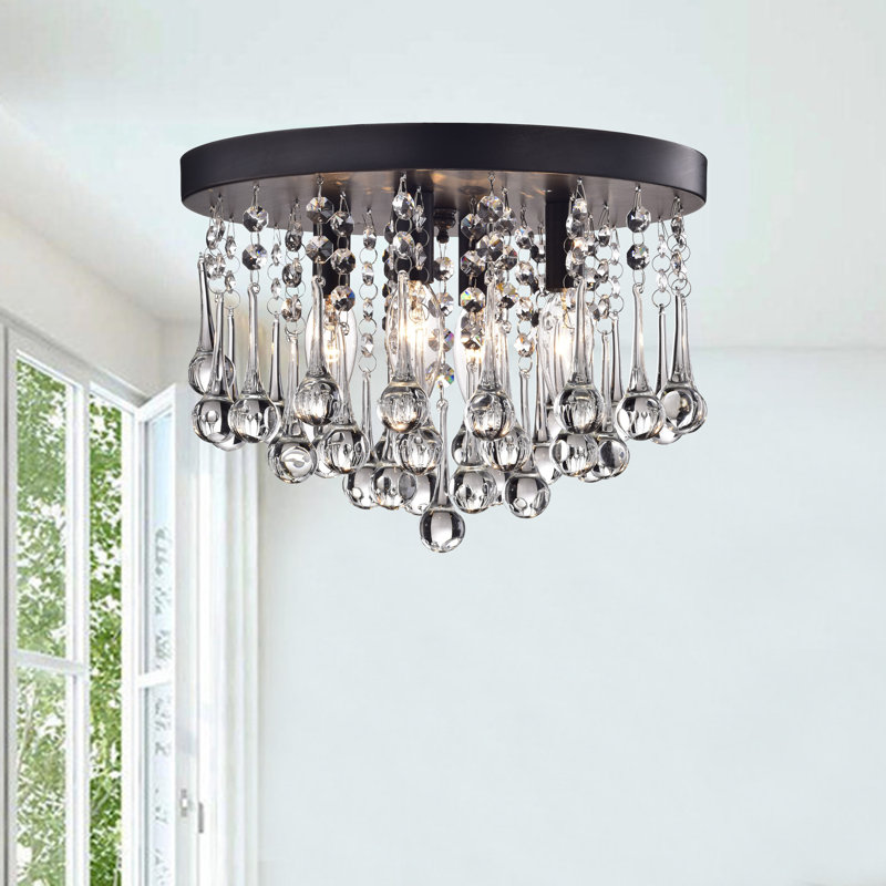 Vanhook 4-Light Crystal Flush Mount