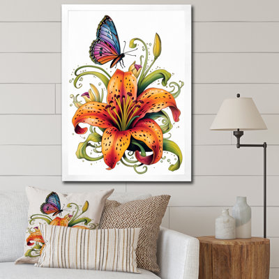 Symphonie de lis mauve et vert sur toile