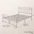 Aldiana Metal Slat Headboard Design Bed-266521101-266521100