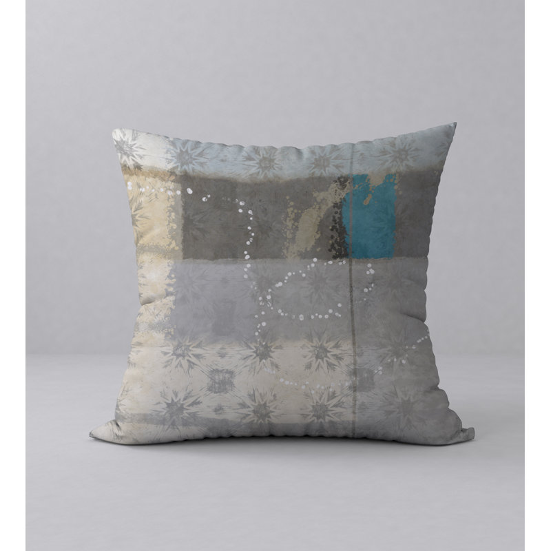 Housse de coussin décoratif carrée florissante Jewel, 20 po x 20 po