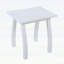 Table d'appoint en bois d'acacia, table de bout rectangulaire résistante aux intempéries pour patio et intérieur, finition en polyuréthane blanc