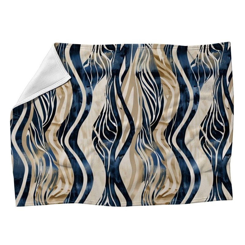 Animal Stripes Machine Printed Throw Blanket, 50" W x 60" L