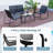 Ebern Designs 8 Pcs Patio Rocking Rocking Chairs & Loveseat With Glass-top Table Outdoor