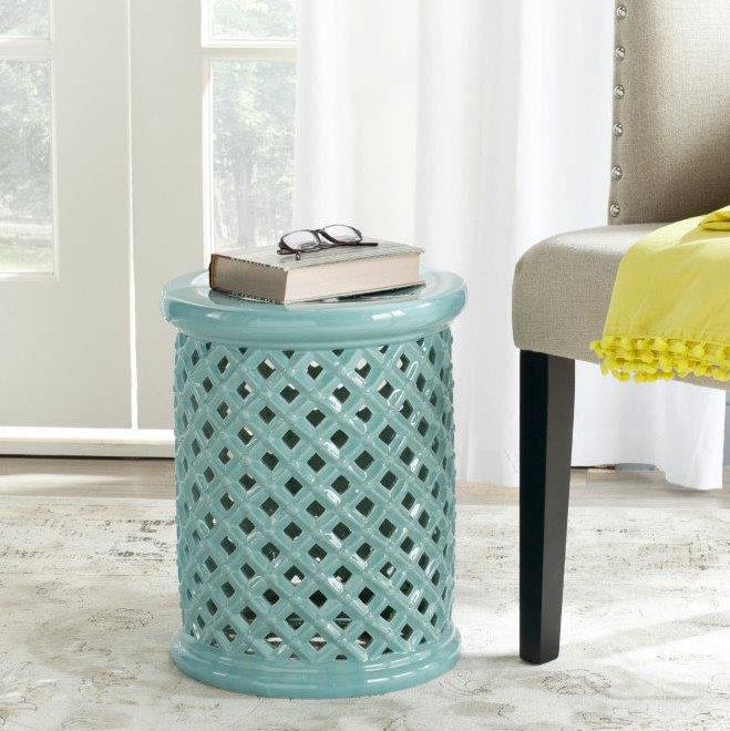 Tabouret de jardin Antigonos, Bleu clair