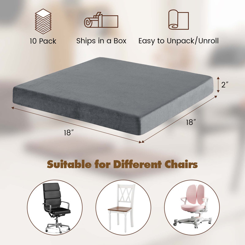 Outdoor 2'' Seat Cushion, Gray