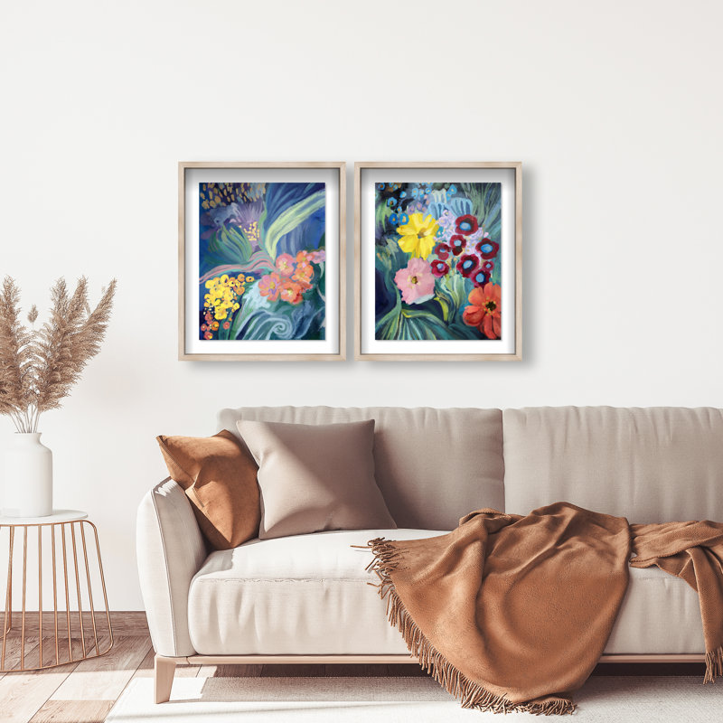 Spring Motion Set Set by Oliver Gal, 63"H x 51"W, Natural Oak Shadowbox