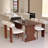 Modern Nut-Brown Rectangular Solid Wood Dining Table-1330915675