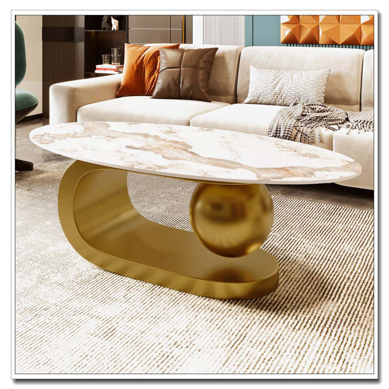 Table basse ovale pour le salon