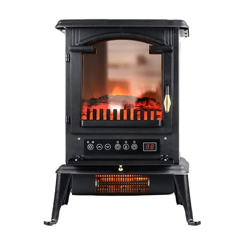 Lifesmart 10.7 " W Black Electric Fireplace