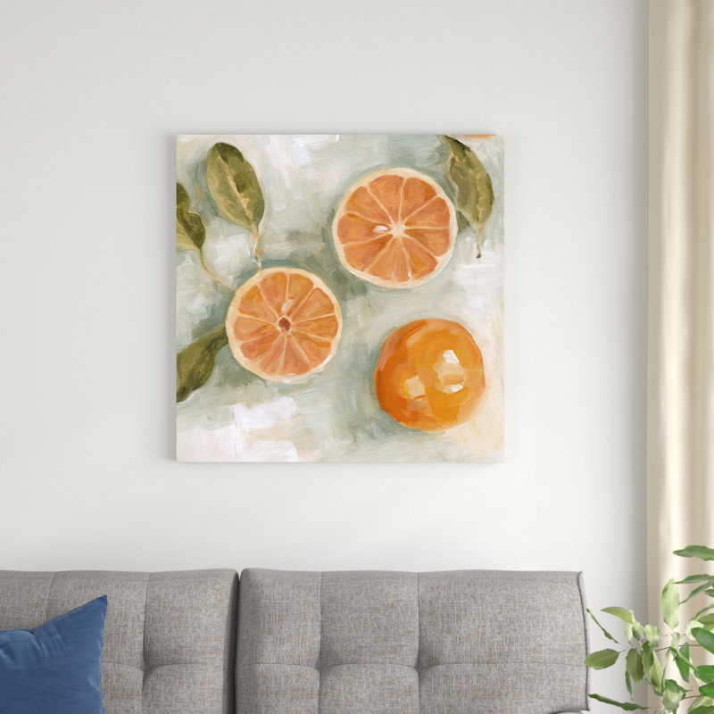 " Fresh Citrus II " by Emma Scarvey Painting Print, 30" H x 30" W  