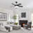 42 Inch Ceiling Fan With 22W LED Light And Remote Control MDF Blades Reversible DC Motor-1350003548