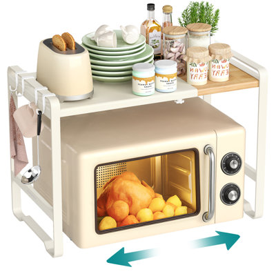 Expandable Microwave Shelf, Microwave Stand, Adjustable Width