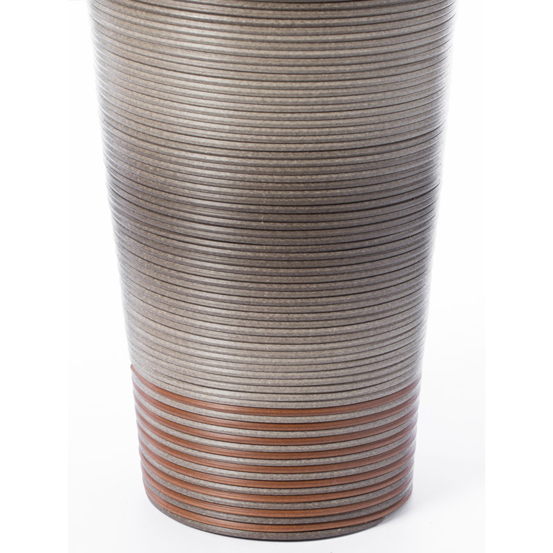 Vase de plancher en bois 39,25 po Alburnett, Brun/gris, H 39,25 po x l 12 po x P 12 po