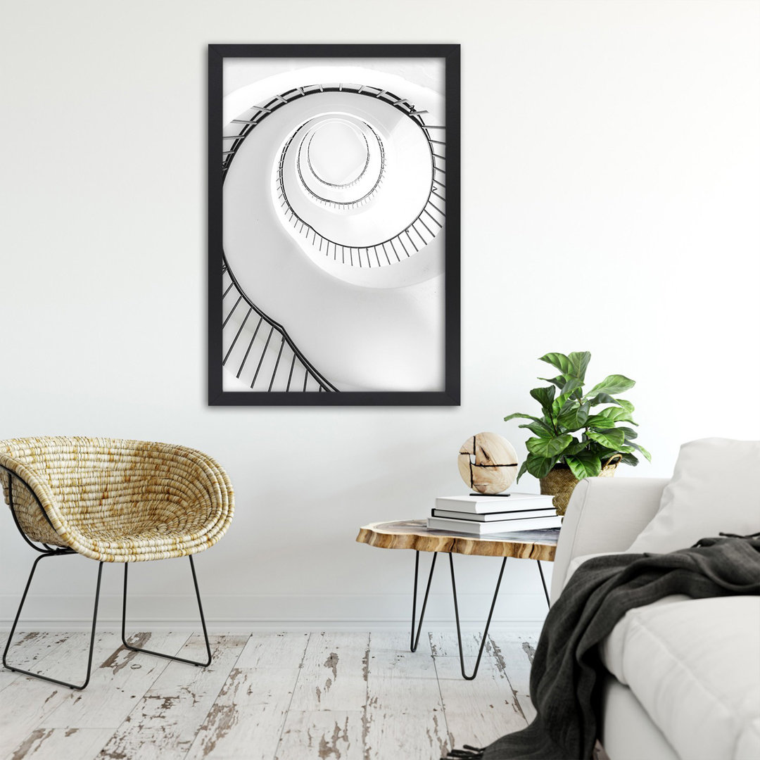 Gerahmtes Poster Spiral Staircase