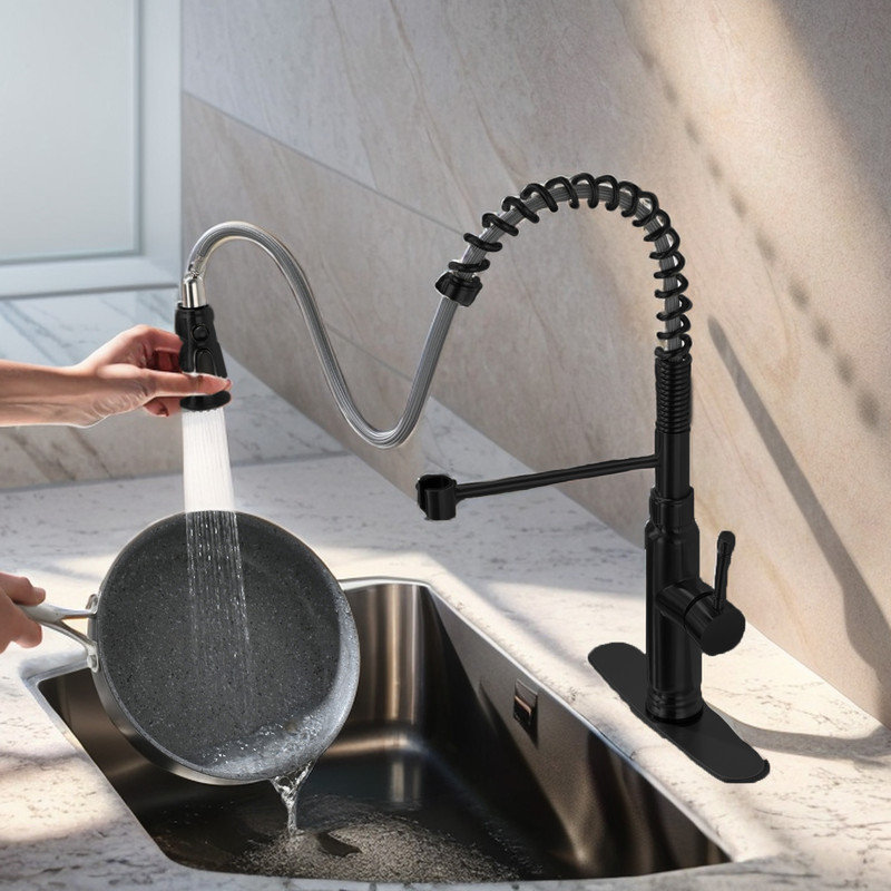 Robinet de cuisine Casa Eclat, Noir mat