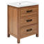 Meuble-lavabo autoportant 24 po avec lavabo en céramique 24 po, meuble-lavabo moderne avec 3 tiroirs