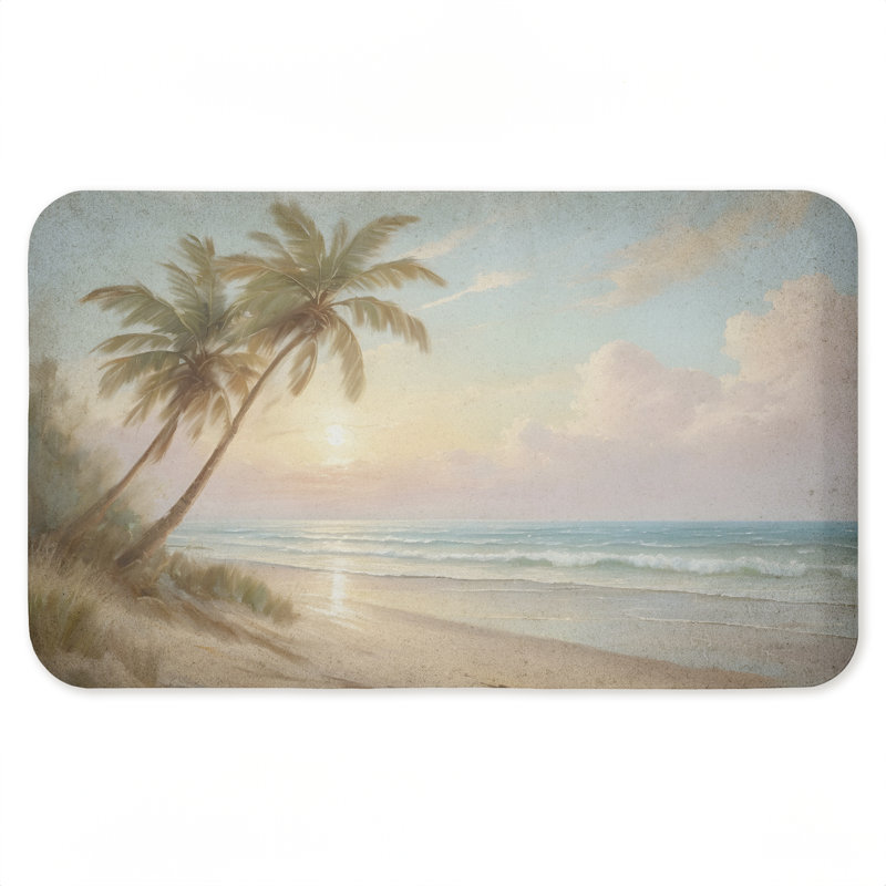 Tapis de sol anti-fatigue Sunset View Beach Palms