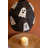Kalalou Black Clay Pumpkin with Ghosts Luminary – Handcrafted Halloween Decor 14"