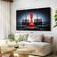 «Chess Red King», 3 pièces sur toile-98562776