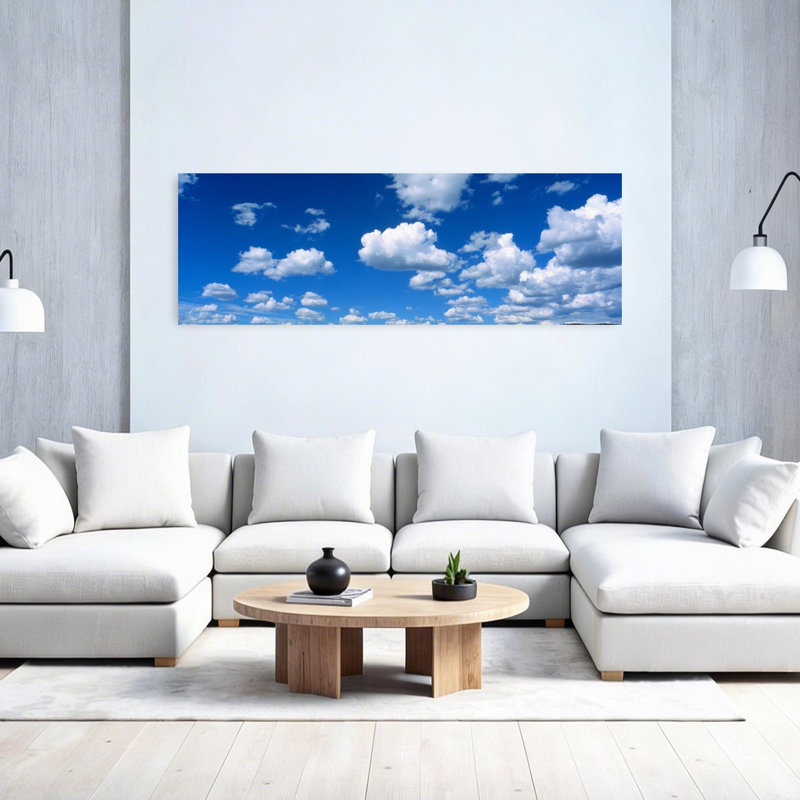«Clouds Ut Abstract Contemporary Landscape Nature», art mural, H 20 po x l 60 po