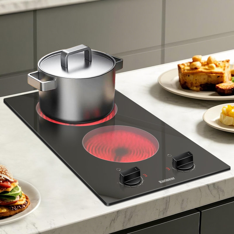 Karinear 12" Electric Cooktop with 2 Elements