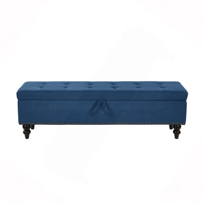 59" Bed Bench with Storage Fabric