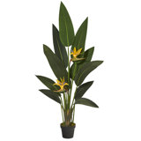 54 "oiseau de paradis" artificiel dans un pot de fleurs