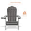 Chaise Adirondack pliante en plastique Shubhika-845593938