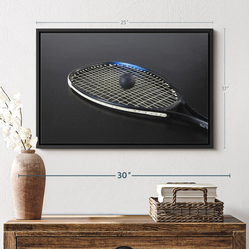 «Black Squash Équipement Wall Art», H 25 po x l 17 po