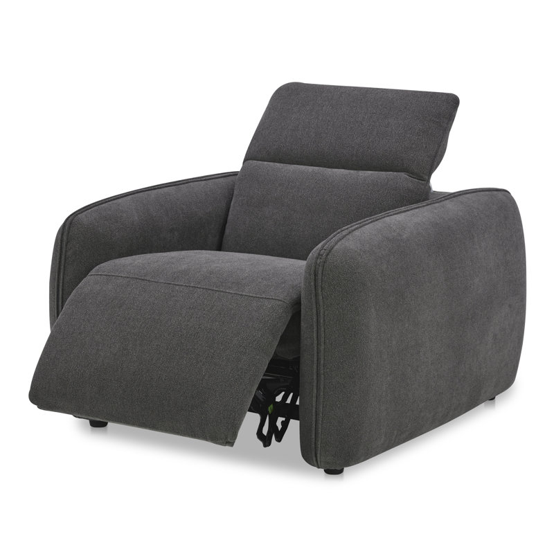 Fauteuil inclinable rembourré Pompeo, Boucle gris anthracite Elite