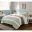 Ensemble de courtepointe en coton percale avec coussins Queen
