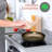 11'' Large Fry Pan - Non-Stick Stylish Kitchen Cookware with Metallic Ridge-Line Pattern