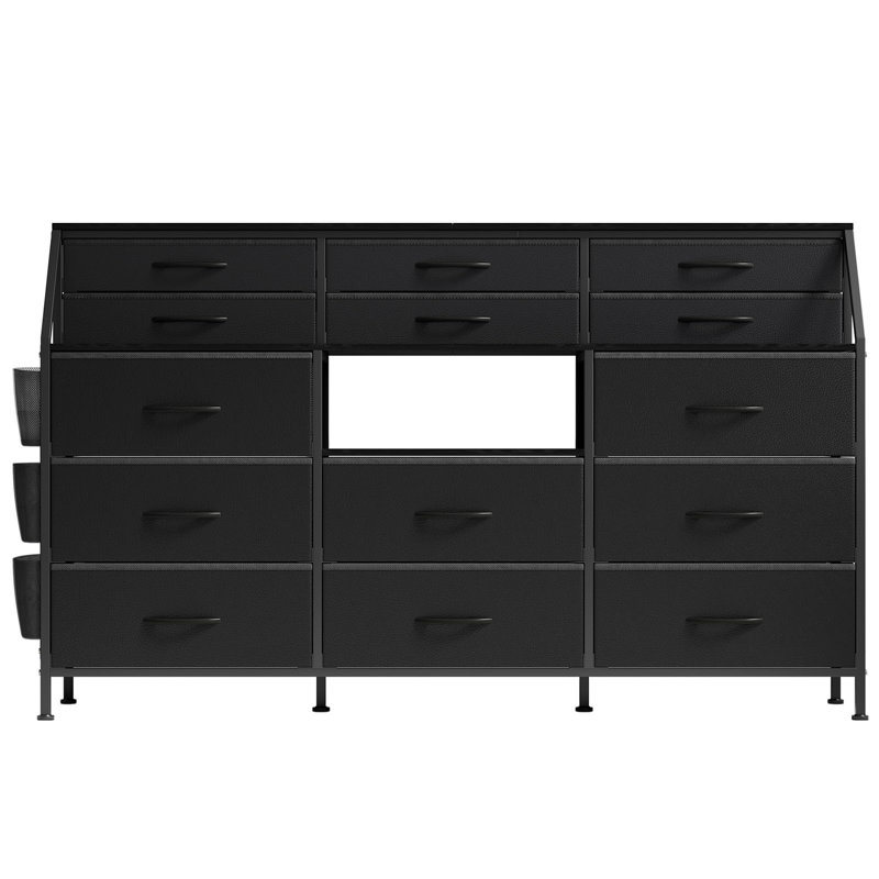 Commode 14 tiroirs avec commode en tissu