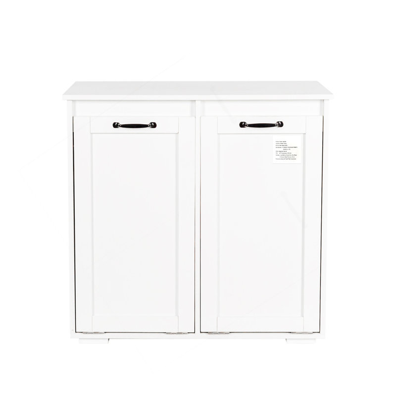 Armoire à linge avec 2 sacs à doublure amovibles, parfaite pour une gestion organisée et efficace de la lessive dans n'importe quelle maison.