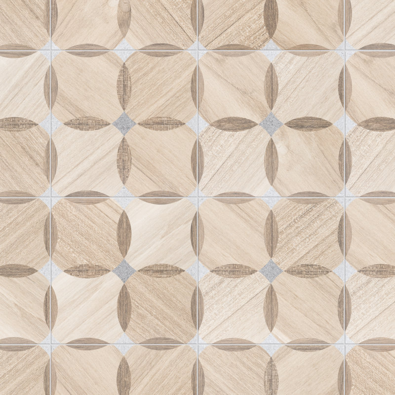 Komi Mossy 8" x 8" Straight Edge Porcelain Patterned Wall & Floor Tile