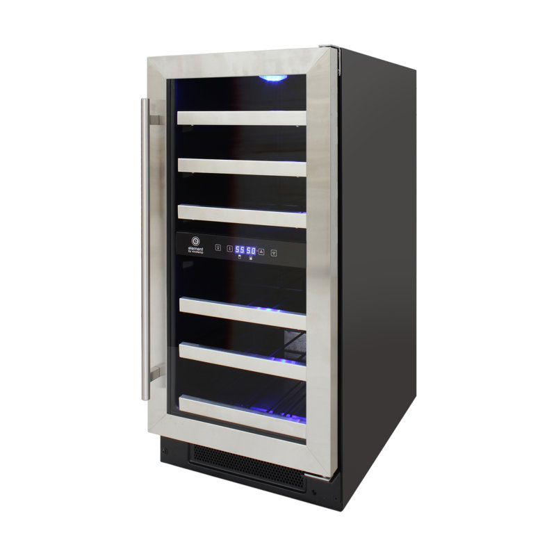 Vinotemp Connoisseur Series Compact Dual-Zone Wine Cooler, Stainless