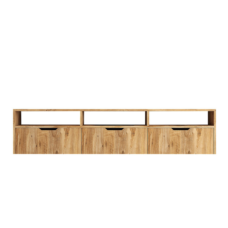 Keikei Unfinished TV Stand for TVs up to 65" with Fireplace Included