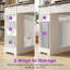Grand bureau de direction moderne cannelé de 55,11 po avec rangement pour dossiers, bureau à domicile en bois avec station de charge, bureau d'ordinateur à 3 tiroirs, bureau d'écriture à DEL avec support pour écran, cadeau