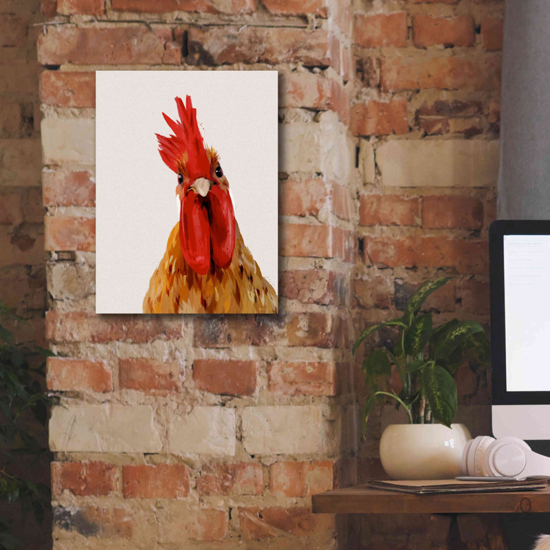 «Chicken Or The Egg» par Green Lili - impression sur toile tendue, H 16 po x l 12 po x P 0,75 po