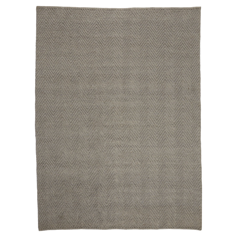 Radford Chevron Handmade Hand-Woven Flatweave Jute/Sisal Gray Area Rug, 8' x 11'