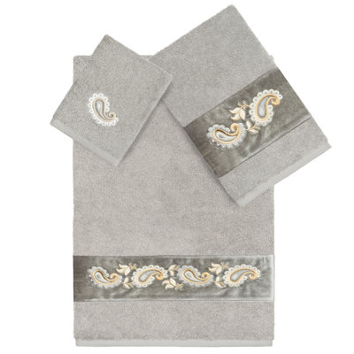  Ensemble de serviettes 3 pièces 100% coton turc