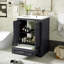 Meuble-lavabo de salle de bain en céramique 24 po - meuble-lavabo moderne avec tablettes réglables et tiroirs gris-bleu-402581072