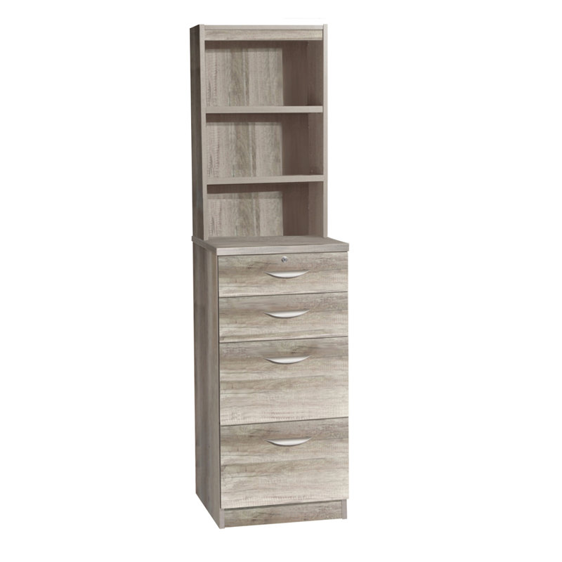 Bettijane 48cm Wide 4 -Drawer File Cabinet, Grey Nebraska