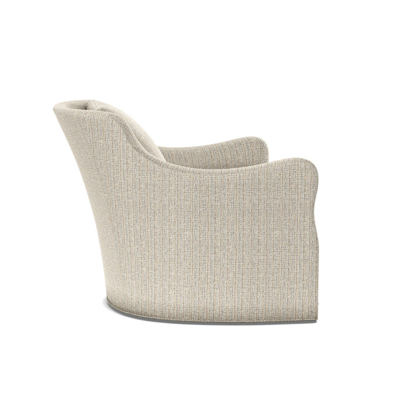 Arcadia Sculpted Arm Swivel Chair, Steady Fog