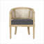 Fauteuil d'appoint en bois d'hévéa massif, siège simple confortable pour adultes, pour la chambre à coucher du salon