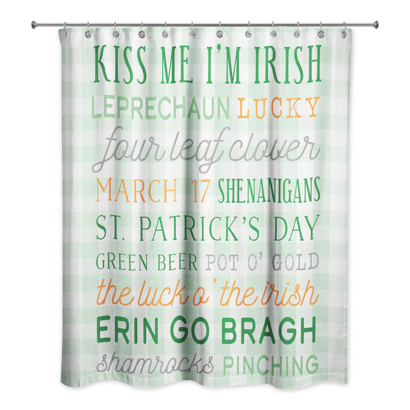 Rideau de douche St Pat Words