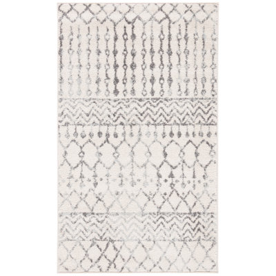 Tapis ivoire / gris de style sud-ouest Blackheart