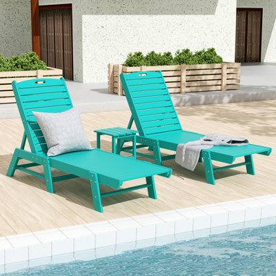 Laguna Outdoor Chaise Lounge Set with Table