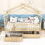 Lit en bois avec 2 tiroirs, toit et garde-corps-7425709-7425711